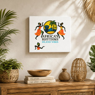 Impressão Em Tela Elegantes Vibrações da Ilha Africana