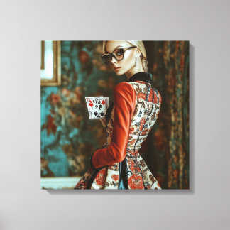 Impressão Em Tela Elementos de Cartas de Baralho, Design de Roupas,