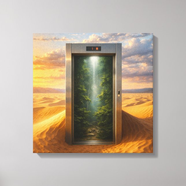 Impressão Em Tela Elevador do Deserto (Frente)