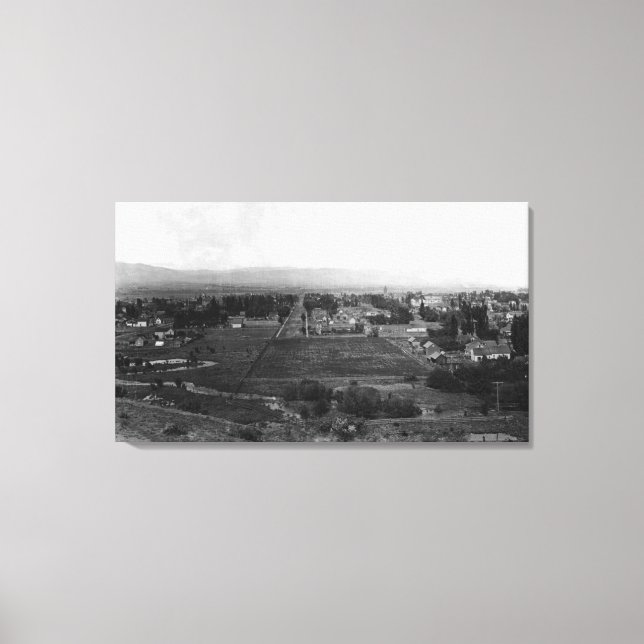 Impressão Em Tela Ellensburg, WA Birds Eye View (Frente)