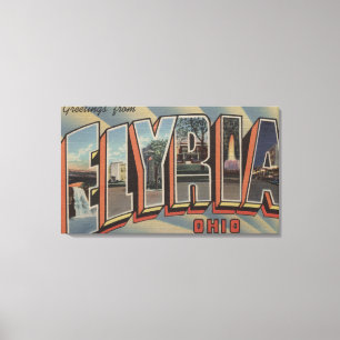 Impressão Em Tela Elyria, letra ScenesElyria de OhioLarge, OH