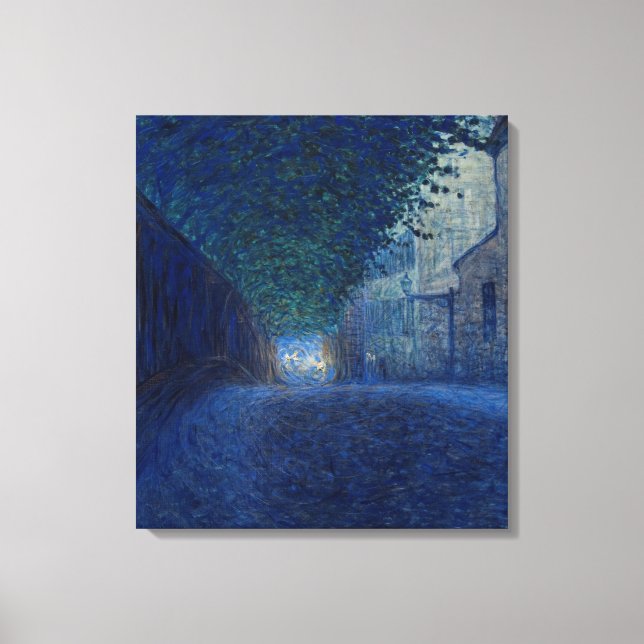 Impressão Em Tela Em Dusk (Paisagem Noturna) (Cena Noturna) (Frente)