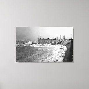 Impressão Em Tela Em terra firme, Oregon Sou Wester Wave e Turnround