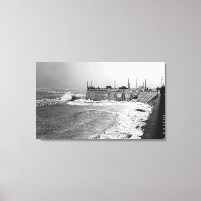 Impressão Em Tela Em terra firme, Oregon Sou Wester Wave e Turnround (Frente)