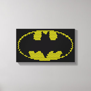 Impressão Em Tela Emblem de Bat Lite-Brite