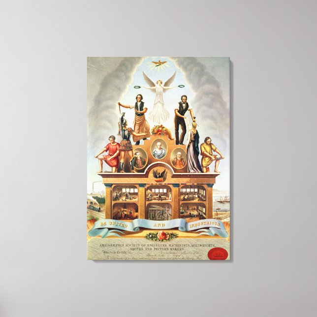 Impressão Em Tela Emblema Comercial da Sociedade Amalgamada (Frente)