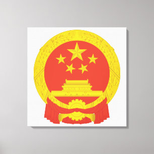 Impressão Em Tela Emblema Nacional da República das Pessoas da China