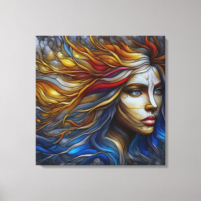 Impressão Em Tela Embraço da Natureza - Era da IA (Frente)