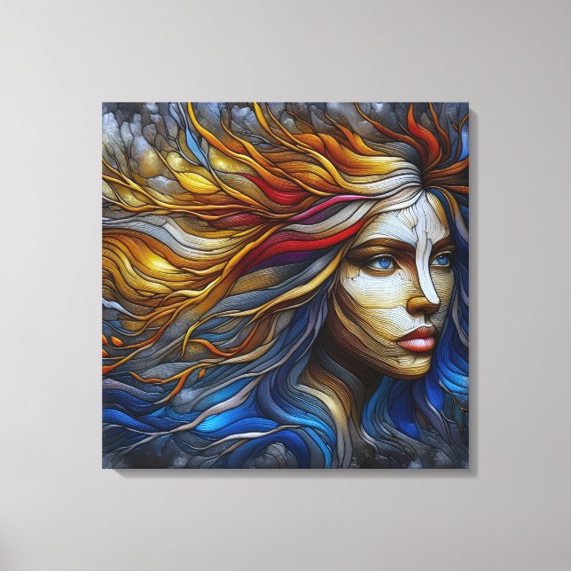 Impressão Em Tela Embraço da Natureza - Era da IA (Frente)