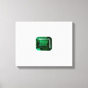 Impressão Em Tela Emerald Gemstone Green