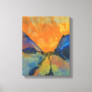 Impressão Em Tela Emil Nolde Mountain Landscape Valley Com Sunset P