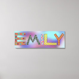 Impressão Em Tela EMILY Colorful Letters Girl's Name Design