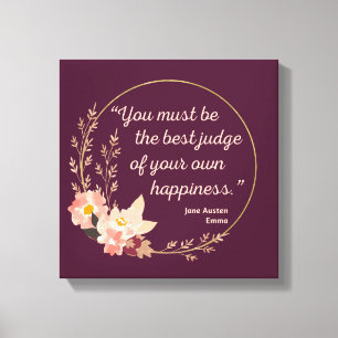 Impressão Em Tela Emma Por Jane Austen Citação I - Estilo Bonito