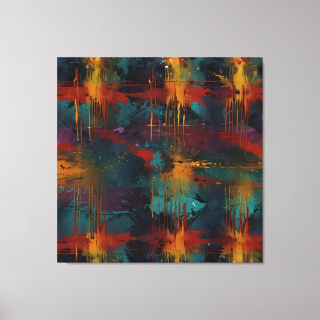 Impressão Em Tela Emoção: Abstrato Energias (Frente)