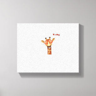 Impressão Em Tela emoji feliz amor olhos girafa rosto