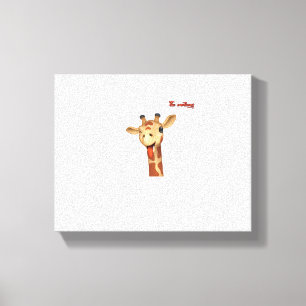 Impressão Em Tela emoji girando a língua para fora rosto de girafa  