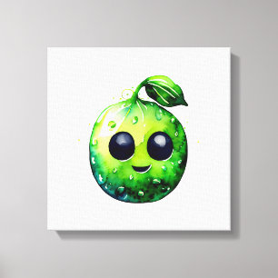 Impressão Em Tela Emoji - Impressão de Tela Esticada à Mão