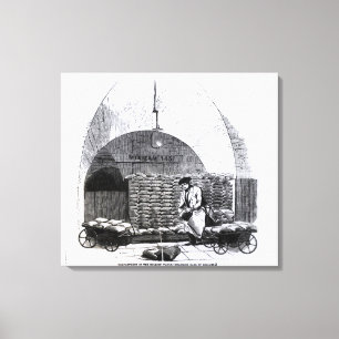 Impressão Em Tela Empilhando as bolsas dos dólares em um