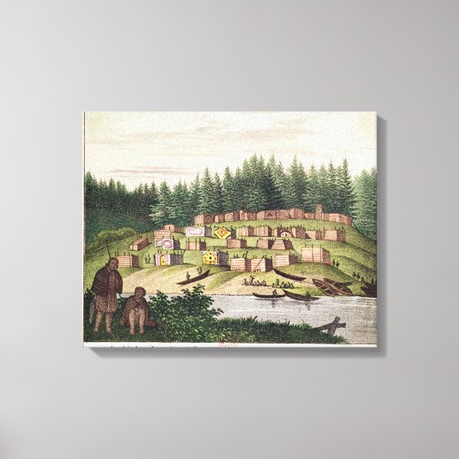 Impressão Em Tela Encampismo indiano em Quadra Island (Frente)