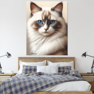 Impressão Em Tela Encantador Ragdoll Cat Art Pet Lover