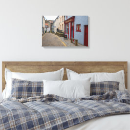 Impressão Em Tela Encantadora Rua Empedrada na Vila de Staithes