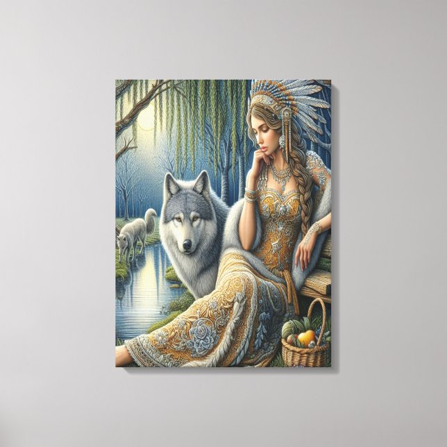 Impressão Em Tela Encantamento Ligado na Floresta Mística18x24 (Frente)