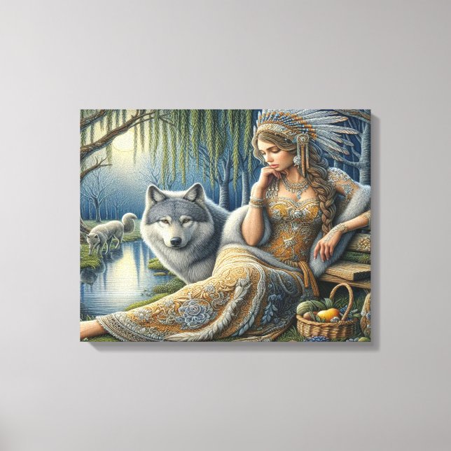 Impressão Em Tela Encantamento Ligado na Floresta Mística20x16 (Frente)