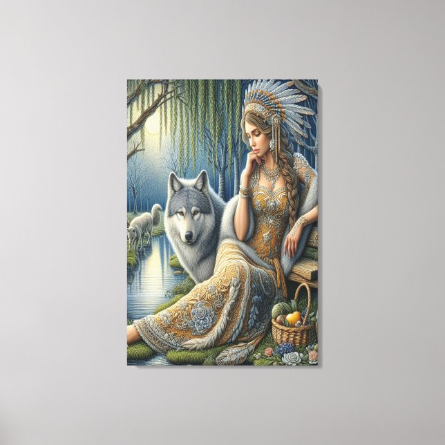 Impressão Em Tela Encantamento Ligado na Floresta Mística 24x36 (Frente)