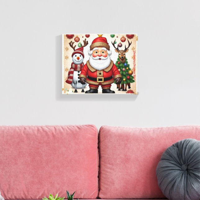 Impressão Em Tela "Encantando o brilho do Natal" (Insitu(Sala de estar))