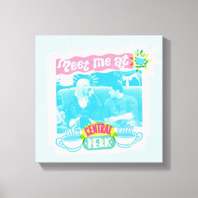 Impressão Em Tela Encontre-me no Gráfico do Néon Central Perk (Frente)