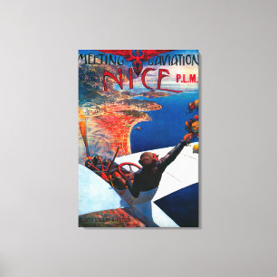 Impressão Em Tela Encontro D' Aviation em Nice, França Poster