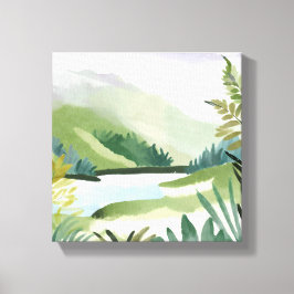Impressão Em Tela Encosta Exuberante | Pintura da Natureza em Aquare