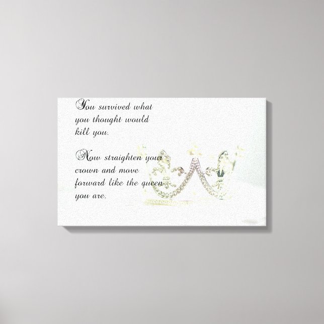 Impressão Em Tela Endireite sua coroa (Frente)