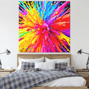 Impressão Em Tela Energia de ruptura de pintura vibrante