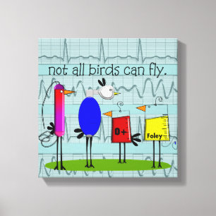 Impressão Em Tela Enfermeira-canvas Aves