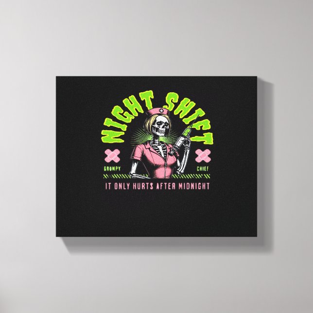 Impressão Em Tela Enfermeira do turno da noite - Enfermeira nacional (Frente)