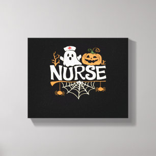 Impressão Em Tela Enfermeira engraçada Halloween Design essencial T-