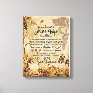 Impressão Em Tela Enfermeira Esposa Presente   Carta À Minha Bela Es