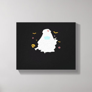 Impressão Em Tela Enfermeiro Louco, Cute Halloween Superdimensionado