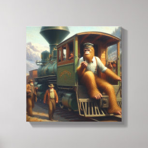 Impressão Em Tela Engenheiro de Trem Bigfoot