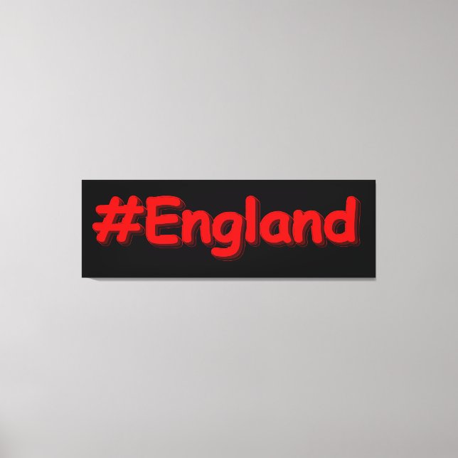 Impressão Em Tela "#England" Design. Comprar Agora (Frente)