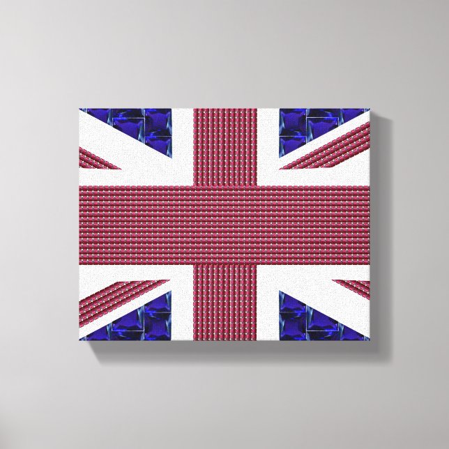 Impressão Em Tela England Flag, Reino Unido Excelente (Frente)