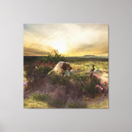 Impressão Em Tela English Setter , caça aos faasant