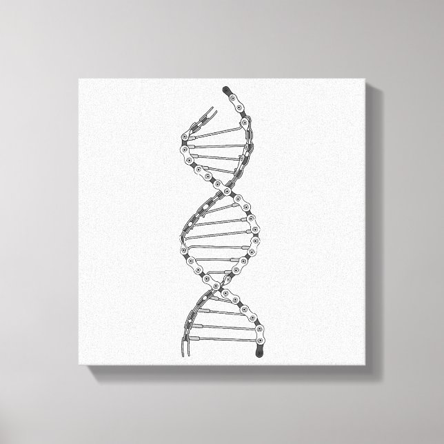 Impressão Em Tela Engraçado DNA ciclando Bicicleta Corrente Montanha (Frente)