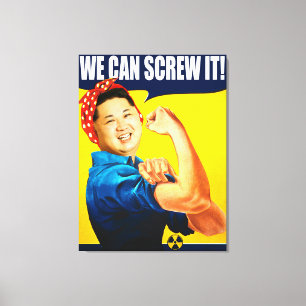 Impressão Em Tela Engraçado Kim Jong Un Poster "Nós Podemos Fazer 