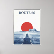 Impressão em Tela Enquadrada da Rota 66