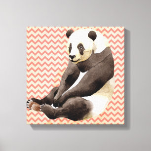Impressão em Tela Enrolada do Panda Zhen Zhen