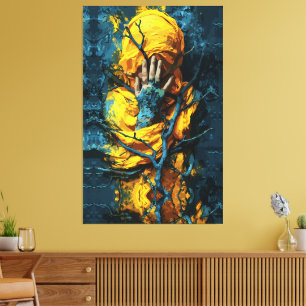 Impressão Em Tela Enrolado no Mistério: Véu do Silêncio