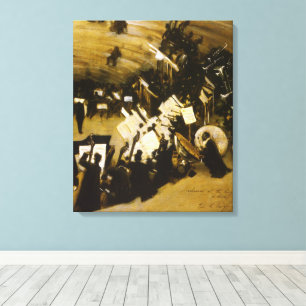 Impressão Em Tela Ensaio da Orquestra Pasdeloup por JS Sargent