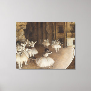 Impressão Em Tela Ensaio do balé no Palco   Edgar Degas